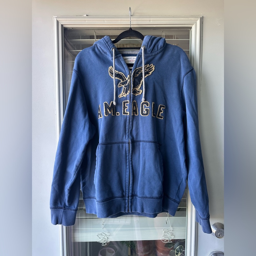 American Eagle Outfitters Zip-Up Fleece Lined Waffle-Knit Hood 2014 - Picture 2 of 11